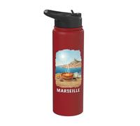 Marseille souvenir, ville de Marseille, Francia Stainless Steel Insulated Water Bottle