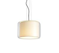 Marset Mercer 30 Pendelleuchte, textile blanc nacré