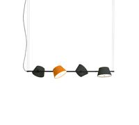 Marset Tam Tam 4 Pendelleuchte, orange / noir
