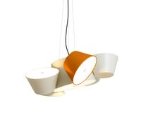 Marset Tam Tam 5 Pendelleuchte, blanc / orange