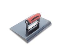 Marshalltown Blue Steel Edging Trowel with Durasoft Handle for Rounding on Concrete, Radius: 19 mm, Lip 22 mm, Trowel Size: 229 x 152 mm