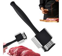 Marteau à viande | Batteur à viande 2 en 1 en acier inoxydable - Attendrisseur de viande portable | Pour barbecue, cuisine, restaurant, poulet, porc, bœuf, steak