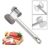 Marteau attendrisseur de viande 19cm, alliage d'aluminium domestique, maillet métallique pour Steak, outil de cuisine, attendrisseur Double face robuste et Durable 1pc 19cm