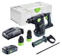 Marteau combiné sans fil Festool KHC 18 EB-Basic 18 V 2,6 J SDS-Plus Brushless + 1 batterie 4,0 Ah + chargeur rapide + Systainer