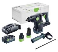 Marteau combiné sans fil Festool KHC 18 EB-Basic 18 V 2,6 J SDS-Plus Brushless + 1 batterie 8,0 Ah + chargeur rapide + Systainer