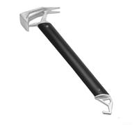 Marteau de camping multi-outils avec pince pour piquets de tente - Équipement de survie en acier inoxydable pour réparation de randonnée 35,5 cm (argenté, 35,5 x 10 cm)