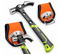 Marteau de charpentier réglable avec arrache-clou magnétique (1Pc-A) | Marteau à griffe rotative avec porte-clou magnétique pour bricolage, menuiserie, réparations et atelier
