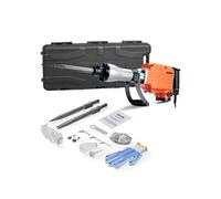 VEVOR Marteau de Démolition 2200 W Marteau-Piqueur 66 J 1350 BPM Marteau Perforateur avec 2 Burins Remplaçables Poignée Rotative 360° Anti-Vibration Brise-Béton pour Burinage Construction Plomberie