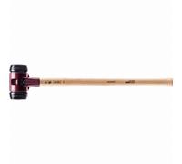 Marteau de frappeur HALDER SIMPLEX Caoutchouc chargé avec boîtier en fonte malléable, manche en bois hickory de haute qualité - D=100 mm - 3002.100