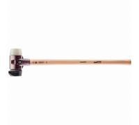 Marteau de frappeur HALDER SIMPLEX Caoutchouc chargé avec pied intégré / nylon avec boîtier en fonte malléable, manche en bois hickory de haute qualité - D=80 mm - 3028.281