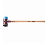 Marteau de frappeur HALDER SIMPLEX Caoutchouc chargé avec pied intégré / TPE souple avec boîtier en fonte malléable, manche en bois hickory de haute qualité - D=80 mm - 3012.281