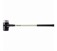 Marteau de frappeur HALDER SIMPLEX Caoutchouc chargé / métal doux avec boîtier en fonte malléable renforcée et manche en fibre de verre - D=80 mm - 3729.081