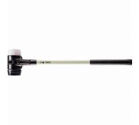 Marteau de frappeur HALDER SIMPLEX Caoutchouc chargé / superplastique avec boîtier en fonte malléable renforcée et manche en fibre de verre - D=80 mm - 3727.081