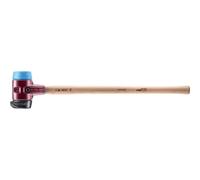 Marteau de frappeur HALDER SIMPLEX Caoutchouc chargé avec pied intégré / TPE souple avec boîtier en fonte malléable, manche en bois hickory de haute qualité - D=80 mm - 3012.281