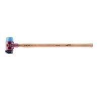 Marteau de frappeur HALDER SIMPLEX Caoutchouc chargé avec pied intégré / TPE souple avec boîtier en fonte malléable, manche en bois hickory de haute qualité - D=60 mm - 3012.261