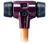 Marteau de pavage à tête en caoutchouc souple SIMPLEX 30 mm 0,35 kg HALDER