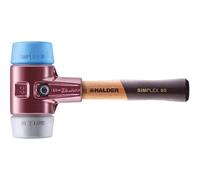 Marteau de protection SIMPLEX, TPE-soft / TPE-mid ; avec corps en fonte malléable et manche en bois extra court de haute qualité | D=60 mm / version du manche=extra court | 3013.062
