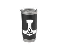 Marteau de Thor Mjolnir Symbole Viking Nordique Nœud à trois feuilles Gobelet isotherme en acier inoxydable double paroi