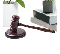 Marteau d'ordre juridique, accessoires de juge, marteau en bois avec bloc sonore, salle d'audience en bois dur avec finition polie, marteau d'avocat à frappe claire et bruyante pour vente aux enchères