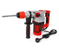 Marteau électrique multifonction - Marteau perforateur de démolition - 2200 W - Perceuse à percussion - Fonction burin - Alimentation secteur - Rouge