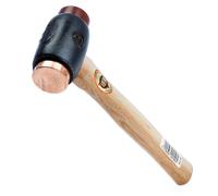 Thor Marteau THO214 – Inserts cuivre rouge et peau brute, tête 44 mm, 1.650 g, manche bois