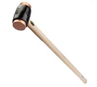 Marteau THOR avec inserts en cuivre rouge, rond 70mm, 6.350g, avec manche en bois
