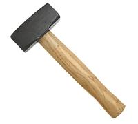 Marteau massette Arbeitsbedarf24 1 kg avec manche en bois trempé tête rétro Marron/Noir