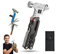Marteau multifonction 18 en 1 - Cadeau pour homme - Clé à molette et pince - Pour camping, papa - Accessoire d'extérieur avec sac (B)