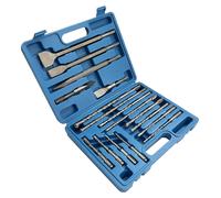 Marteau-perceur SDS Plus 17 pièces, comprenant un ensemble de forets et de burins, y compris un burin pour plâtre