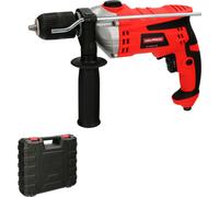 Marteau perforateur 1050 Watt. Avec variateur de vitesse. Comprend une mallette, une poignée et un guide en métal.