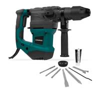 VONROC Marteau Perforateur 1800W - 6 Joules, SDS Plus, 4 Fonctions - Forets et Burins Inclus - Butée de Profondeur, Poignée Latérale et Rotative à 360°, Câble Alimentation 3M, Système Anti-Vibration
