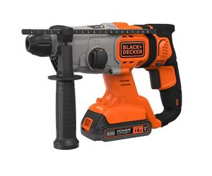 Marteau perforateur Black & Decker BCD900D1S-QW; 1,2 J; SDS-plus; 18 V; 1x2,0 Ah accu. + Chargeur
