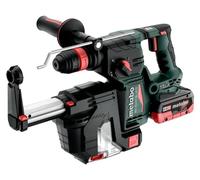 Metabo Marteau combiné sans fil Metabo KH 18 LTX BL 24 Q Set ISAavec système d'aspiration des poussières intégré et mandrin interchangeable Metabo Quick ; metaBOX 185 XL ; 18V 2x5.5Ah LiHD + ASC 145 Q