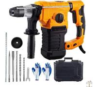 Marteau perforateur Deluxe 1500w - SDS Plus - Marteau perforateur 32mm - 4 fonctions - Kit complet avec forets & coffret