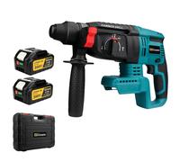 Marteau perforateur électrique sans balais, diamètre de perçage de 26mm, modes multi-fonctions, 2 options de batterie 4
