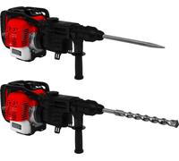 Marteau perforateur électrique T-Mech, perceuse à percussion, marteau à percussion, perceuse à percussion, 32,6 cm³, sans fil, 2 temps, 0,9 kW, 7 500 tr/min, moteur monocylindre. Kit d'outils, graisse