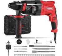Marteau perforateur filaire TEENO 950W SDS Plus - 4 fonctions, 17 accessoires, puissant et ergonomique