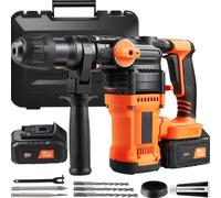 Marteau perforateur Happyment PRO – Batterie 20 V – SDS Plus – Foret à béton – 2 batteries, accessoires et coffret inclus