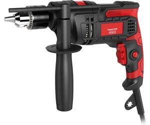 Marteau perforateur Impact 850W 3000 t/mn électrique manuel avec poignée rotative à 360° et 2 modes en 1 jauge de profondeur pour le perçage de la maçonnerie en acier et du bois en béton