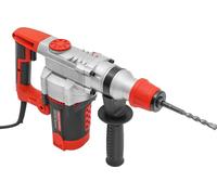 Marteau perforateur - Marteau électrique 4 en 1 - 2200 W - Énergie de frappe 5 J - 930 tr/min - 6 forets et coffret à outils - Prise UE - Rouge