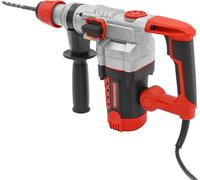 Marteau perforateur - Perceuse à percussion - 2200 W - 220 V 50 Hz - 0-930 tr/min - Avec 6 forets - Poignée pivotante à 360° - Pour métal, bois, béton - Rouge