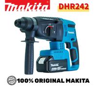 Marteau perforateur rotatif Makita DHR242 18V d'origine, faible vibration, 13,5 m/s², fonctionnement confortable pour les longues sessions de perçage 1PCSDHR2421PCS6AH