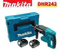 Marteau perforateur rotatif sans fil Makita DHR242 18V 100% original, 24 mm, béton, 4700 IPM, 3 modes, usage intensif, professionnel DHR242BOX