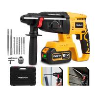 Marteau perforateur rotatif sans fil - MELLWIN - MellWin - Moteur sans balais - 21V/670W - 2x1,5Ah+10 accessoires