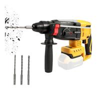 Marteau perforateur rotatif sans fil pour Dewalt 20 V, sans balais SDS-Plus avec 4 fonctions, poignée auxiliaire à 360°, 3 forets pour béton, mur de brique, métal (sans batterie)