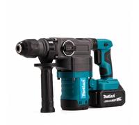 Marteau perforateur sans fil 8J SDS Plus - 3000 tr/min - Sans balais - 2 | Compatible avec les batteries Makita 18 V, poignée anti-vibration avec embrayage de sécurité, burin et mallette à outils