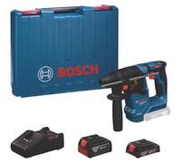 Marteau perforateur sans fil Bosch GBH 18V-18 Professional 18 V 1,5 J SDS plus Brushless ( 0611927004 ) + 2 batteries 2,0 Ah / 4,0 Ah + chargeur + mallette