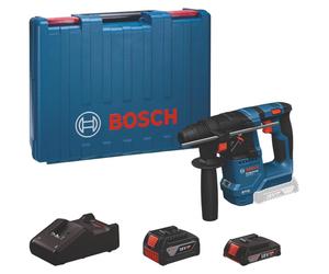 Marteau perforateur sans fil Bosch GBH 18V-18 Professional 18 V 1,5 J SDS plus Brushless ( 0611927004 ) + 2 batteries 2,0 Ah / 4,0 Ah + chargeur + mallette