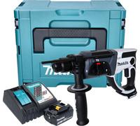Marteau perforateur sans fil Makita DHR 202 RF1JW 18 V 20 mm 2,0 J blanc + 1 batterie 3,0 Ah + chargeur + Makpac