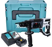 Marteau perforateur sans fil Makita DHR 202 RM1JW 18 V 20 mm 2,0 J blanc + 1 batterie 4,0 Ah + chargeur + Makpac